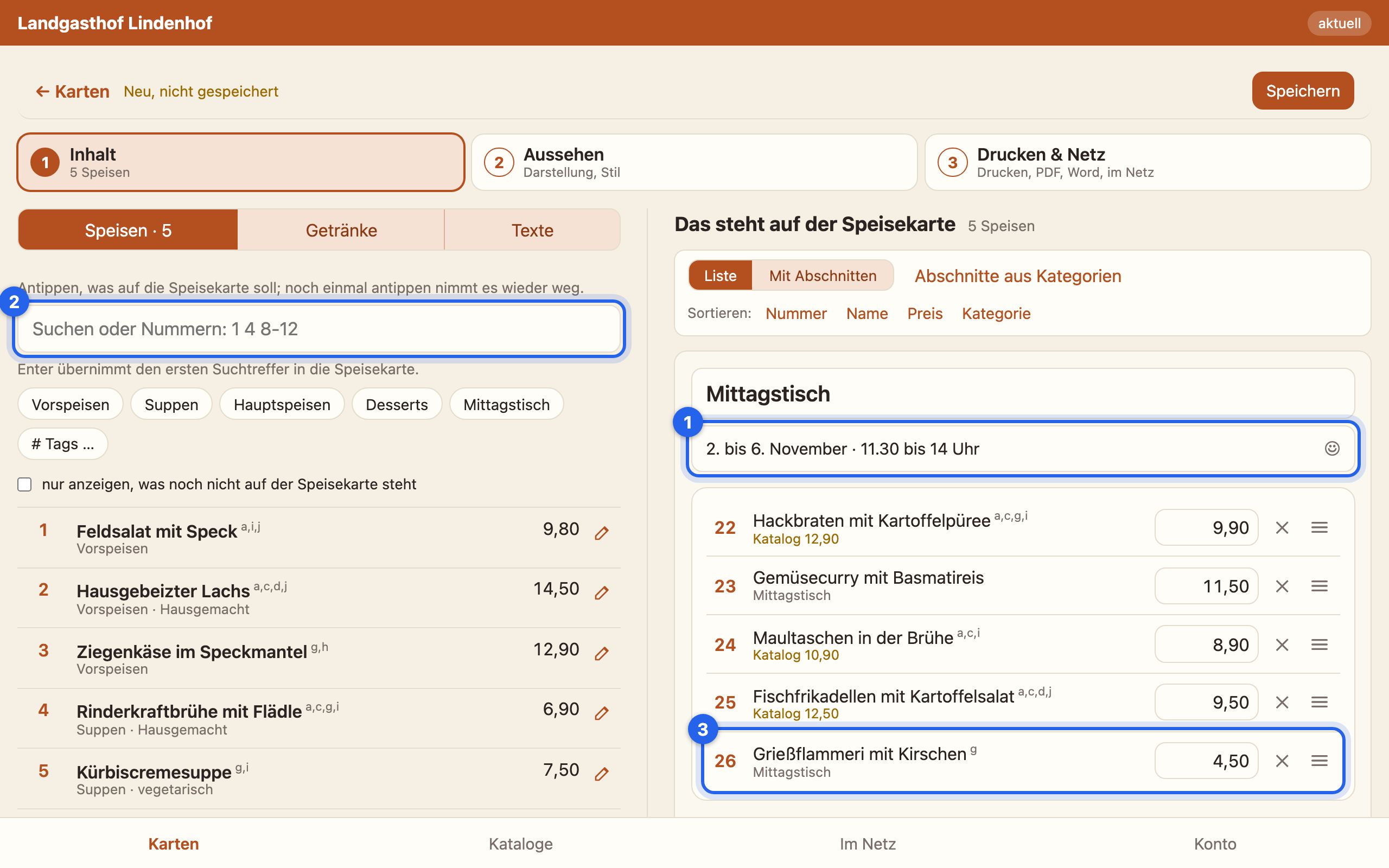 Die Kopie mit neuem Untertitel und dem neuen Nachtisch