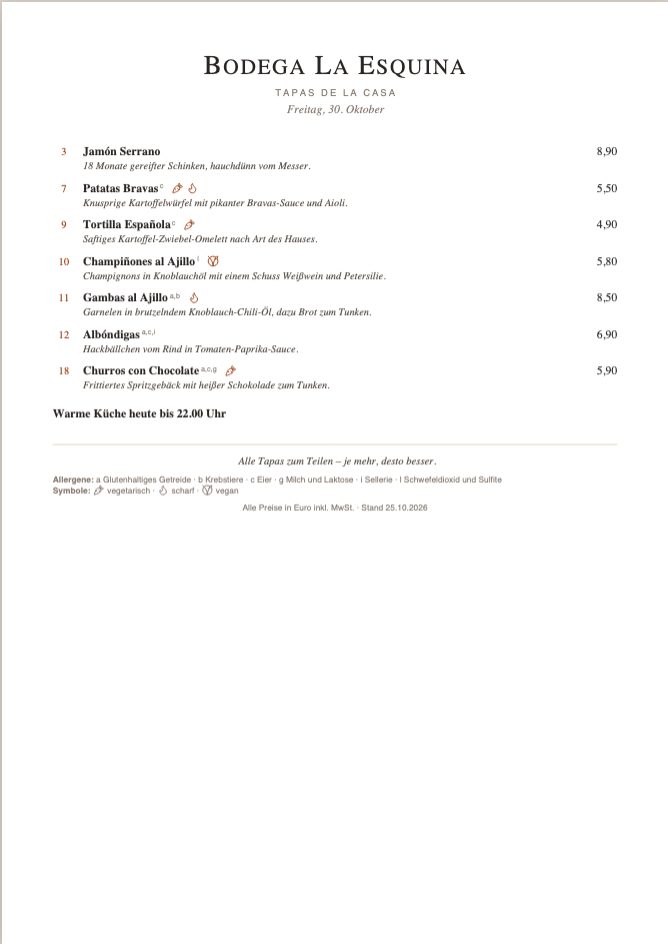 Vorher: kleine Schrift, halbe Seite leer